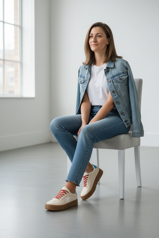 Baskets sneakers beige